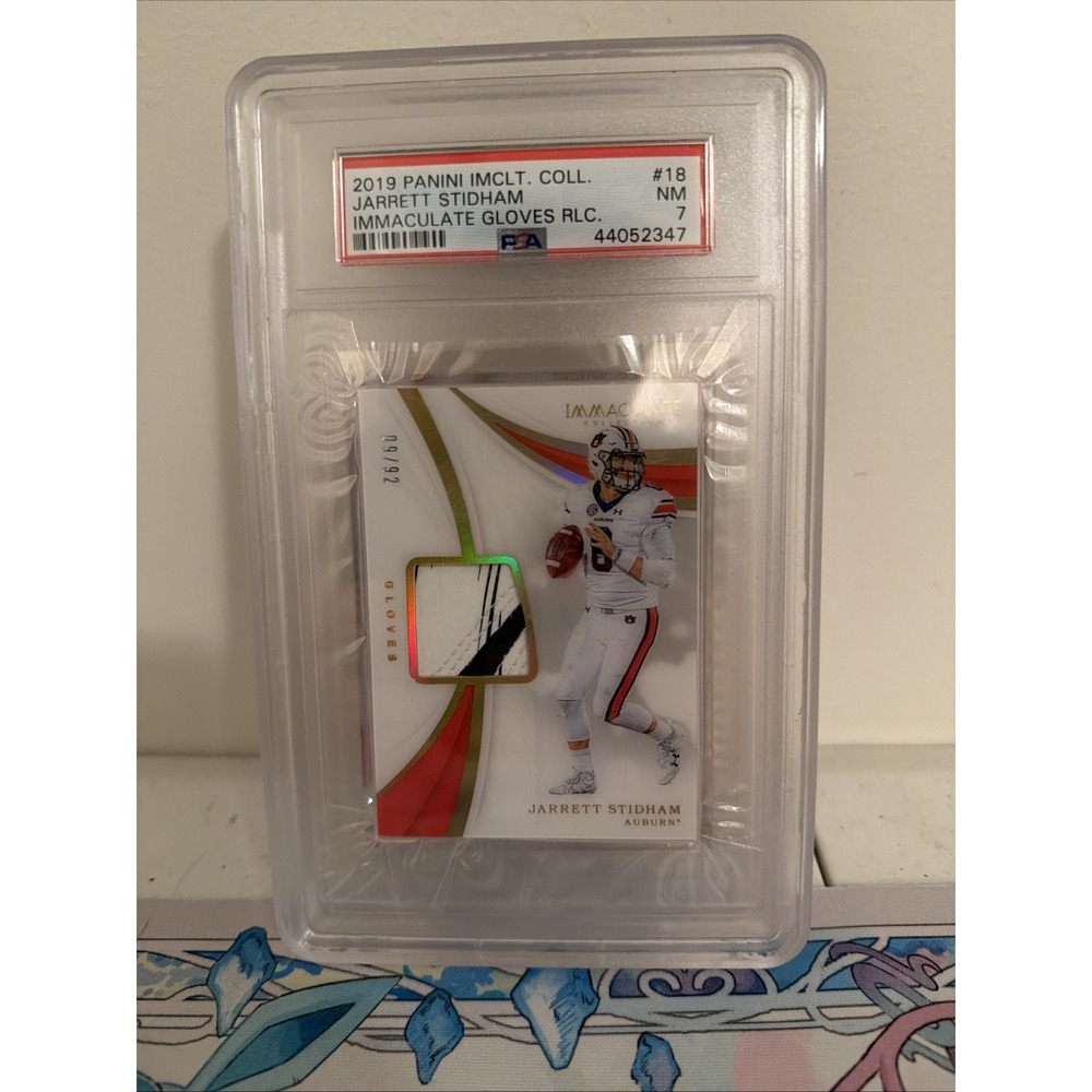 Panini Immaculate Gloves Jarrett Stidham #18 /92Auburn PSA 7. Must Have!!